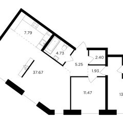 3 комн. кв., 88.48 м<sup>2</sup>, 16 этаж