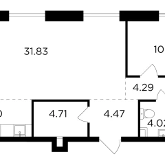 3 комн. кв., 91.88 м<sup>2</sup>, 13 этаж