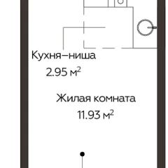 Студия, 22.9 м<sup>2</sup>, 11/17 этаж