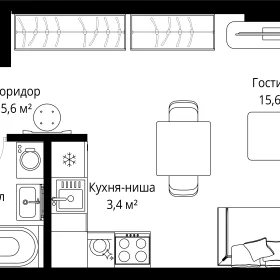 Планировка Студия