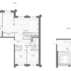 Планировка 4M-комн. кв.