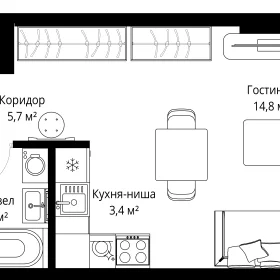 Планировка Студия