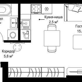 Планировка Студия