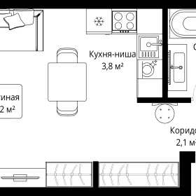 Планировка Студия