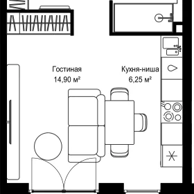 Планировка Студия