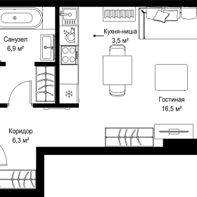 Планировка Студия