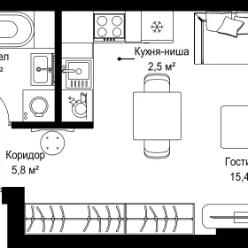 Планировка Студия