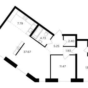 Планировка 3-комн. кв.