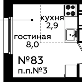 Планировка Студия