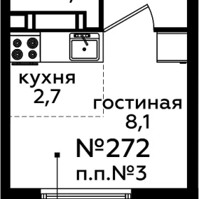 Планировка Студия