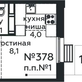 Планировка Студия
