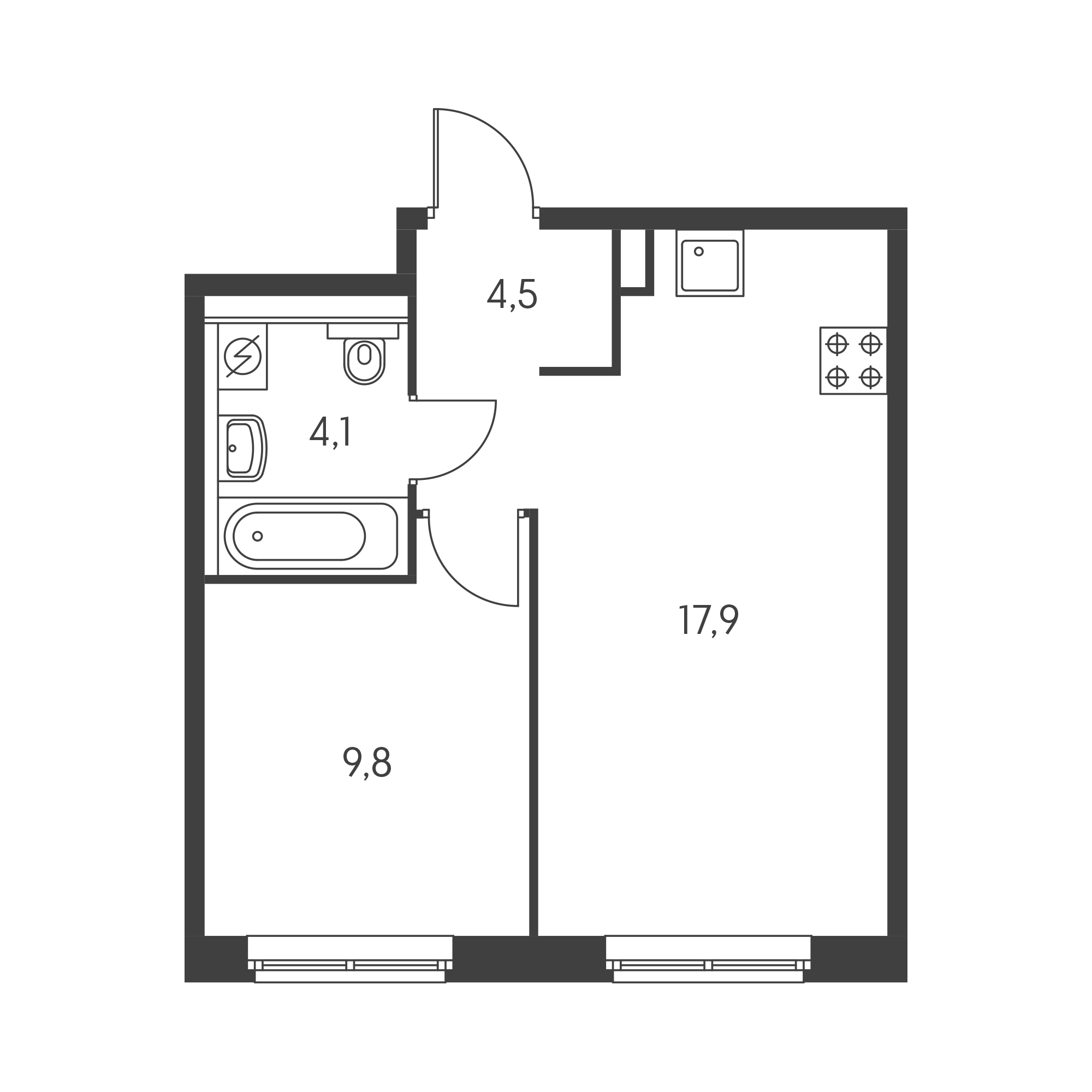 Корпус квартира 33. ЖК Ясеневая 14. Пик Ясеневая 14 планировки. Планировка однушки пик-2. ЖК Ясеневая 14 планировки.